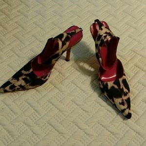 Emanuel Ungaro animal print heels